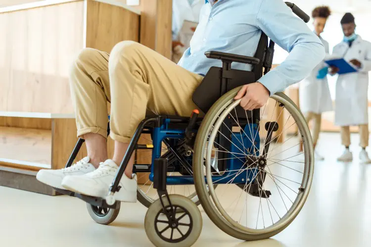 Disabled Man In Wheelchair